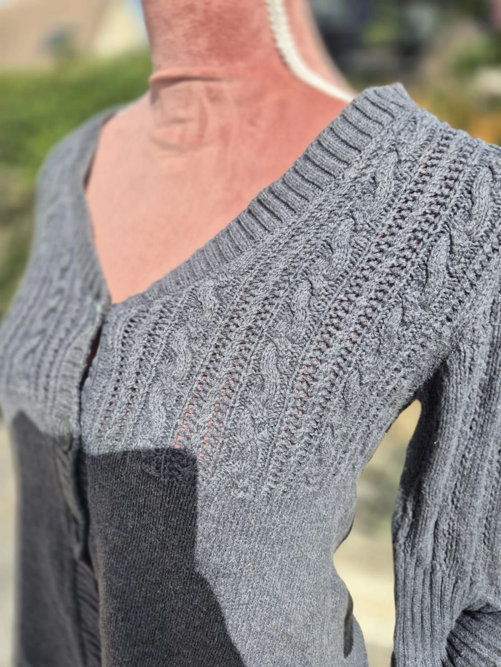 Colete / Cardigan Tommy Hilfiger - Cinza - Tamanho L (serve menor: corresponde mais a um S/M) – photo 3